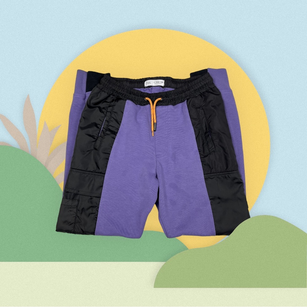 Zara purple joggers